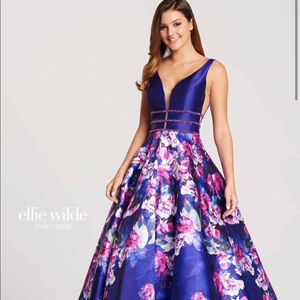 Ellie Wilde Floral Formal Dress